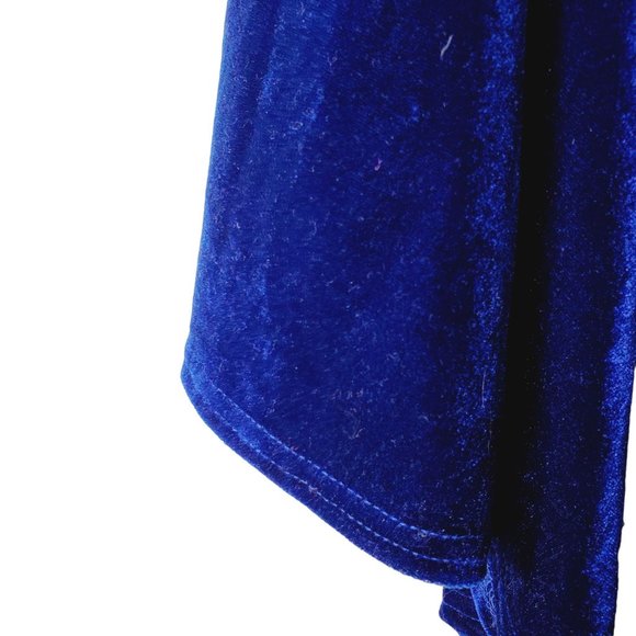 Urban Coco Blue Velour Long Sleeve V-Neck Maxi Evening Gown, XXL, NWOT - Picture 7 of 11